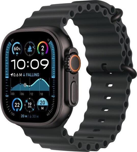 Apple Watch Ultra 2 GPS + Cellular 49mm Black Titanium Case Ocean Band Čierny (MX4P3EL/A)