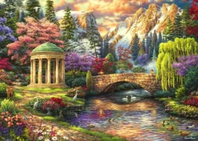 GRAFIKA Puzzle Pokoj záhrady