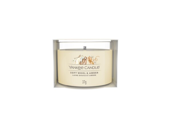 Yankee Candle Soft Wool amp; Amber votívna sviečka plnená v skle 37g / doba horenia: až 10h (5038581141107)