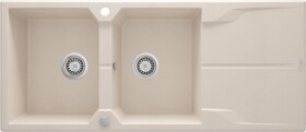 DEANTE DEANTE - Andante beige - Granitový drez, 2 - bowl s odkvapkávačom ZQN_5213