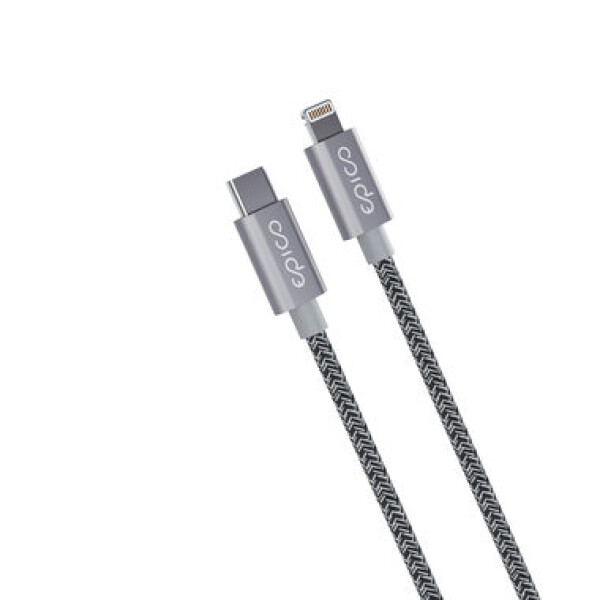 Epico Fabric Braided kábel USB-C na Lightning 1.8m 2020 space grey (9915101300184)