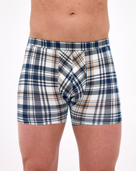 Pánske boxerky Prime 904/127 Béžová s ecru a modrou - Cornette XXL béžová-ecru