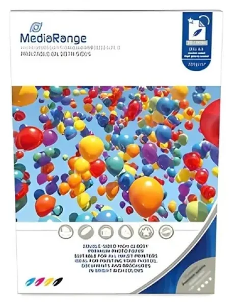 MediaRange A4 obojstranne vysoko lesklý fotopapier 220g / Fotopapier / 50 listov / atrament (MRINK118)