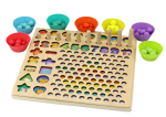 Mamido Drevená skladačka Učenie čísel Rybárske triedenie
