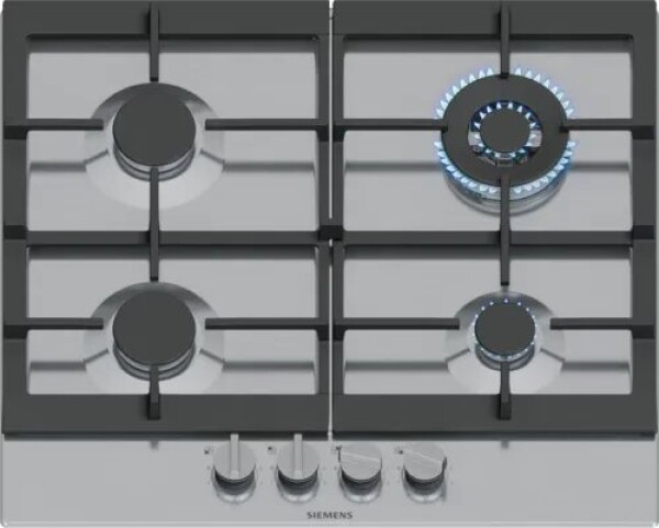 Siemens Siemens EC6A5HI90 płyta kuchenna Čierny, nehrdzavejúca oceľ Wbudowany 60 cm Gaz 4 stref(y)