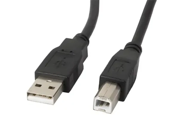 Lanberg čierna / Kábel USB / USB 2.0 / typ A (M) - typ B (M) / 0,5 m (CA-USBA-11CC-0005-BK)