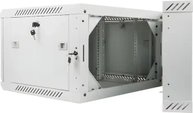 Lanberg WF02-6606-10S sivá / Nástenný rozvádzač 19" / 6U / 600×600 mm / dvojdielny / presklené dvere (WF02-6606-10S)