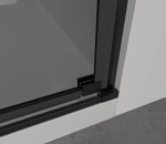 CERANO - Sprchové otočné dvere Porte L/P - 8 mm - čierna matná, grafitové sklo - 90x195 CER-8050BD7249