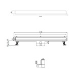 Mereo Odtokový sprchový žľab do steny 70 cm, vr. roštu TILE CZ191
