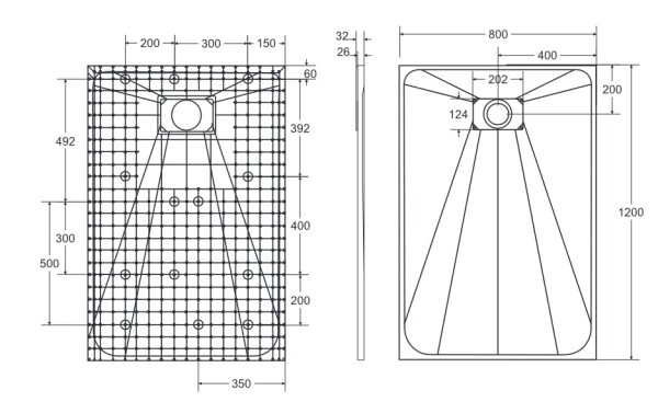 BESCO - Obdĺžniková sprchová vanička VEXO - čierna - Farba - Čierna , Nožičky k vani - Bez nožičiek, Rozmer A - 120, Rozmer B - 80 VEXOOBD1280B
