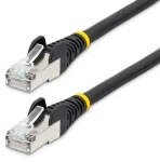 StarTech CAT6a LSZH čierna / Sieťový kábel / 0,5 m / RJ-45 / 10GbE / PoE (NLBK-50C-CAT6A-PATCH)