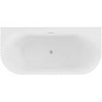 MEXEN/S - Sella voľne stojaca vaňa nástenná reliéf 170 x 80, biela lesk, sifón a prepad nikel kartáčovaný 52711708000-97