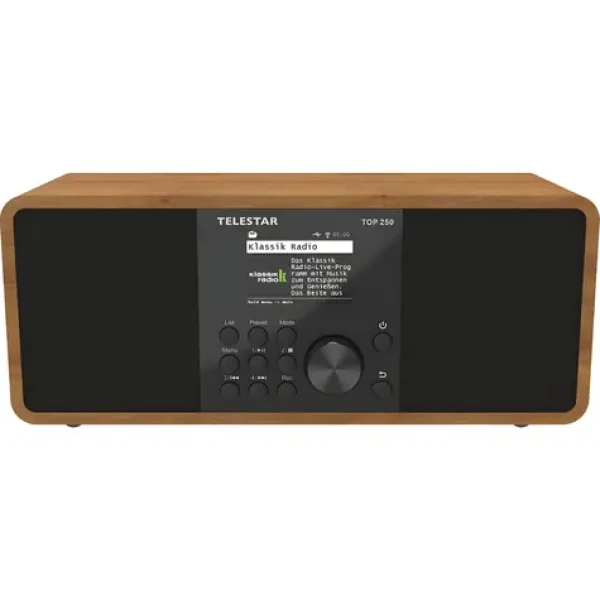 Telestar TOP250 drevo / Internetové rádio / DAB+ / FM / Wi-Fi / USB / 20 W (5701250)