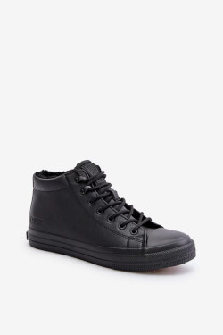 Zateplené pánske tenisky z eko kože Big Star Black 44