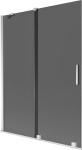 MEXEN/S - Velar dvojkrídlová posuvná vaňová zástena 130 x 150, grafit, chróm 896-130-000-41-01