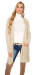 Trendy chunky knit cardigan Einheitsgroesse