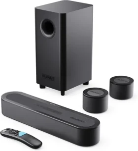 Majority Bowfell Halo čierna / 5.1 kanálový systém / Dolby Atmos / 300W / HDMI / Bluetooth / USB / AUX