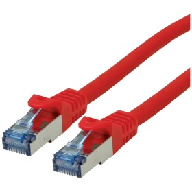 Roline 21.15.2817 RJ45 sieťové káble, prepojovacie káble CAT 6A S/FTP 10.00 m červená (jasná) dvojžilový tienený, bez halogénov, samozhášavý 1 ks; 21.15.2817