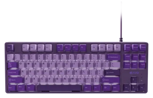 Fury Kanabo K2 US fialová / Herná mechanická klávesnica / drôtová USB / US layout / biele podsvietenie (NFU-2351)
