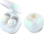 Guess Bluetooth headphones GUTWSJ144ESH TWS + docking station white/white Iridescent 4G Printed Logo