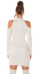 Sexy Neck-knit dress with Cut outs BEIGE Einheitsgroesse