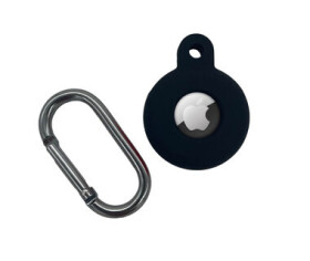 CPA Silikónové puzdro s háčikom pre Apple AirTag čierna (TPUAPATTFOBK)
