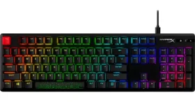 HyperX Alloy Origins PBT čierna / Herná klávesnica / mechanická / HyperX Blue / US / RGB / USB-C