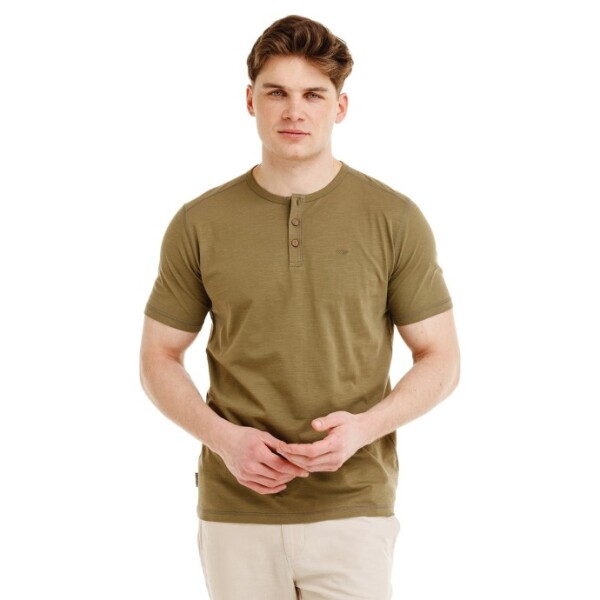 Bushman Pánské henley tričko Yaro, khaki L