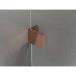 MEXEN/S - Lunar-B L sprchový kút dvere krídlové ľavá 80 x 80, transparent, ružové zlato 832L-080-080-60-00-L