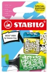 STABILO® BOSS MINI by Snooze One - Zvýrazňovač - 3 ks sada - modrá, žltá, zelená (SB-07-03-61)