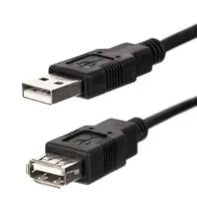 USB predlžovací kábel A/A 3 m čierny / Kábel / USB 2.0 / 480 Mb/s