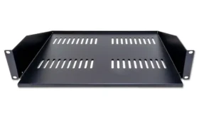 Xtendlan CPOLIC2U40-BP Polica 400mm čierna / univerzal / 2U / 45kg nosnosť / predsunutá (CPOLIC2U40-B-P)