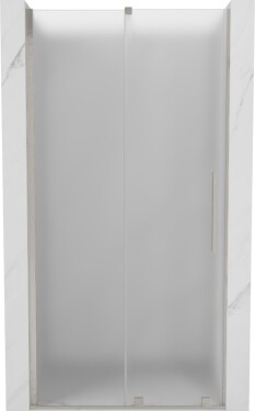 MEXEN/S - Velár posuvné sprchové dvere 90, dekor, nikel kartáčovaný 871-090-000-31-97