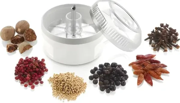 Unold ESGE 5080 biela / Mlecí nadstavec k tyčovému mixéru / dvojčepeľový nôž z nerezovej ocele / 0,2 l / plast (5080)