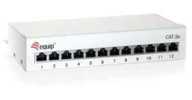 Equip 12- Port Cat6 šedá / Patch panel / RJ-45 / 250 MHz / stolná aj nástenná montáž (227362)