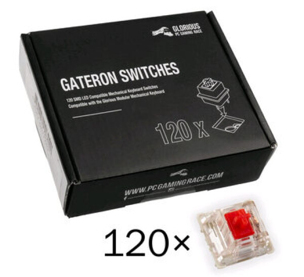 Glorious mechanické spínače Gateron Red 120 ks červená (GAT-RED)