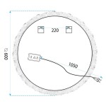 Tutumi - Zrkadlo LED 60cm YH-3561 HOM-01503