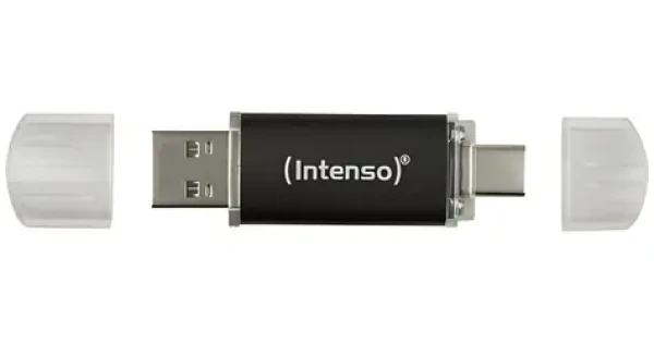 INTENSO Twist Line 32GB antracitová / USB flash disk / USB-A + USB-C / USB 3.2 Gen 1 / 70 MB/s (3539480)
