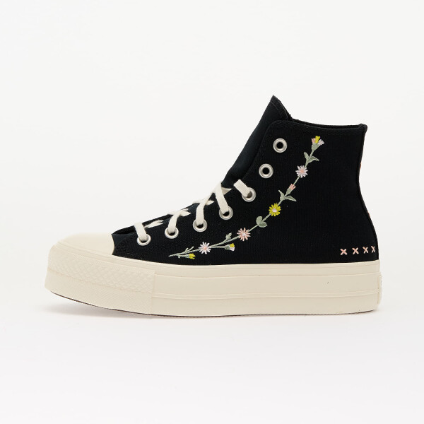 Tenisky Converse Chuck Taylor All Star Lift Floral Embroidery Black/ Egret/ Flamingo Fade EUR 39.5