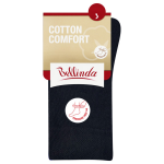 Dámske bavlnené ponožky pohodlným lemom COTTON COMFORT SOCKS BELLINDA čierna