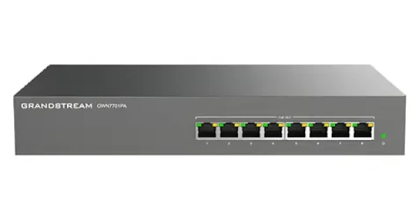 Grandstream GWN7701PA / Switch / Unmanaged / 8x GLAN / 8x PoE + výstup / 145W (GWN7701PA)