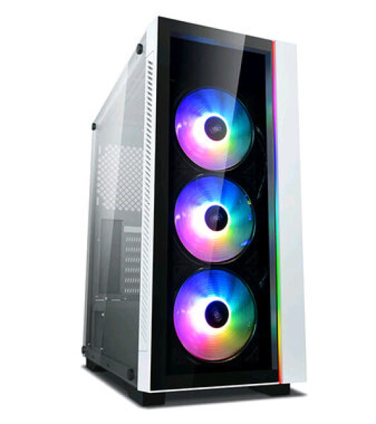 DEEPCOOL MATREXX 55 V3 ADD-RGB WH 3F biela / E-ATX / 2xUSB 2.0 + 1xUSB 3.0 / 3x 120 mm / bez zdroja / priehľadná bočnica (DP-ATX-MATREXX55V3-AR-WH-3F)