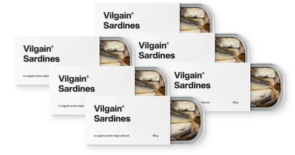 Vilgain Sardinky – 6× v BIO extra panenskom olivovom oleji 90 g