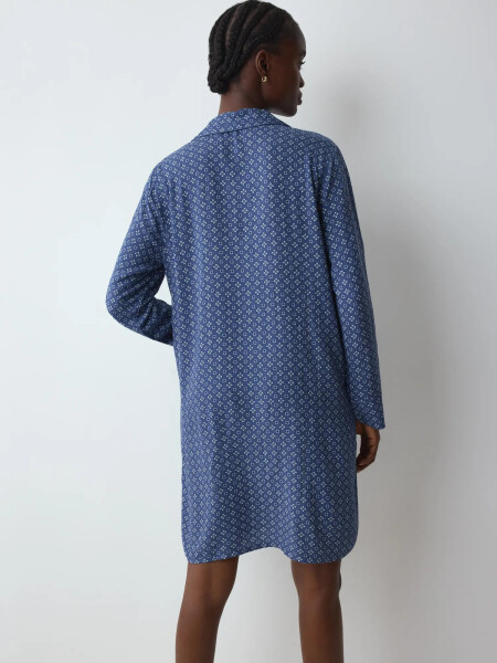 Dámska nočná košeľa Boyfriend Fit NDW 03 – Sea Blue Sea Blue Light Combination modrá – TRIUMPH SEA BLUE LIGHT COMBINATION 46