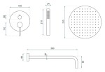REA - Podomietková sprchová sada Lungo Titan + BOX REA-P6363