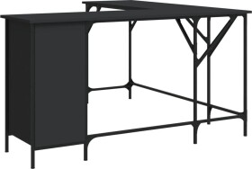 VidaXL Biurko, čierne, 141x141x75 cm, materiał drevopochodny