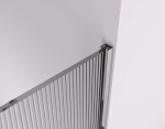 CERANO - Sprchová zástena Walk-in Crystal TL/P - 8 mm - bezvzperový systém + polička/držiak na uteráky - chróm, ryhované sklo - 120x60x200 CER-8050BD6534