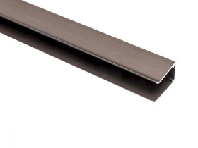 Ukončovacia eloxovaná lišta (s odkvapnicou) Guttaprofil ALU-U elox, 16 mm - bronz (3200 mm)
