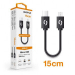 Aligator POWER Dátový kábel USB-C - MicroUSB 15cm čierna (DATKP45)