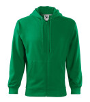 Trendy mikina na zips pánska stredne zelená S